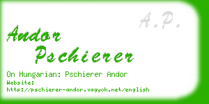 andor pschierer business card